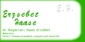 erzsebet haase business card
