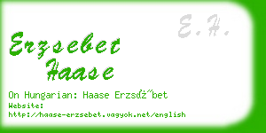 erzsebet haase business card